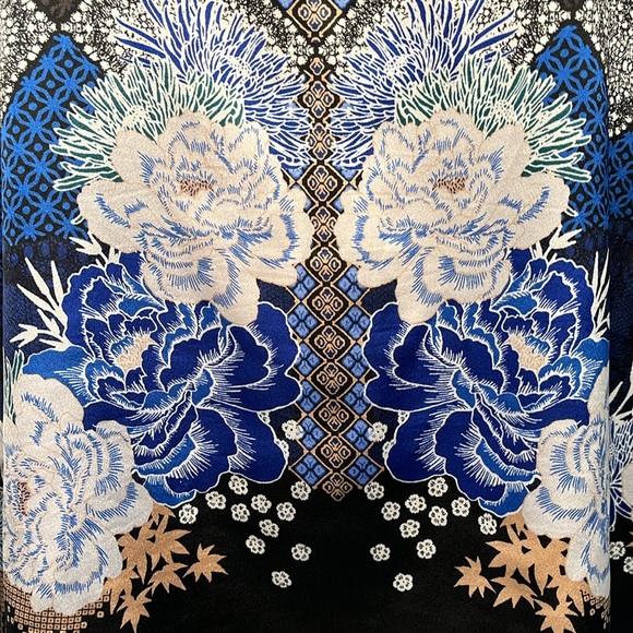 Laundry by Shelli Segal Long Sleeve Floral Blouse Size 10 - Picture 3 of 9